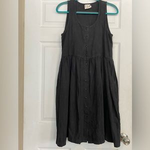 Beaton linen gathered dress size Small